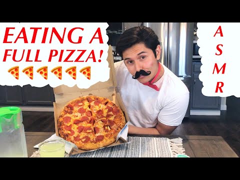 [ASMR] Eating An ENTIRE Box of Pizza! (INTENSE Italian Eating!)