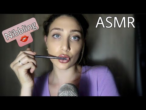 ASMR NIBBLING AND TRACING | MOUTH SOUNDS