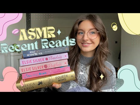 ASMR My recent reads🌷 (Tapping, scratching, rambled whispers, page flipping)