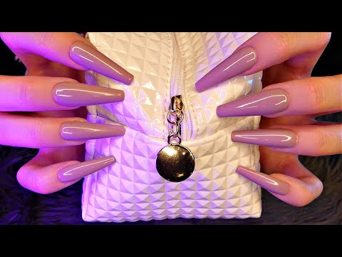 ASMR with Textured Bags | Scratching | Some Tapping | Long Nails | No Talking