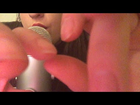 ASMR Intense tingling mouth sounds and hand movements touching your face