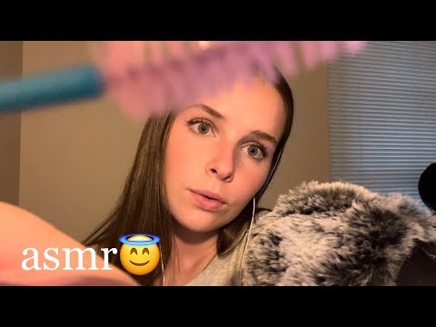 ASMR✨😴🌙doing your eyebrows with personal attention😇🌟🙌 (mouth sounds, tapping)
