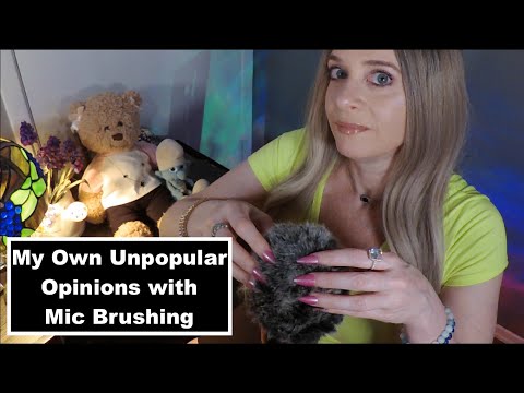 ASMR Gum Chewing | My Own Unpopular Opinions with Mic Brushing & Bonus Ending | Whispered, Tapping