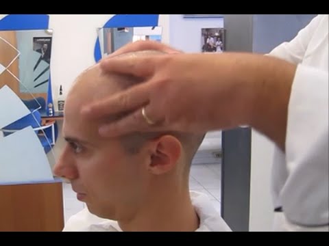 Complete head shave - Traditional Barber - ASMR no talking