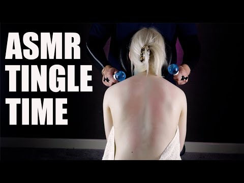[ASMR] Light Touch Back Tracing Massage with Tingle Tools [No Talking][No Music]