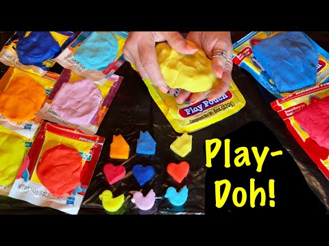 ASMR~ Play-Doh! (No talking)  A full hour of Playing with Play-Doh & crinkly plastic bags~