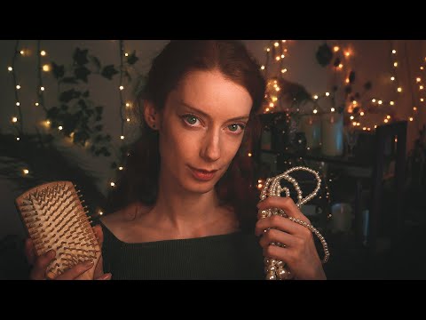 ASMR Caring Handmaiden Prepares You For The Grand Ball & Admires You ✨ Hair brushing, Dress Fitting