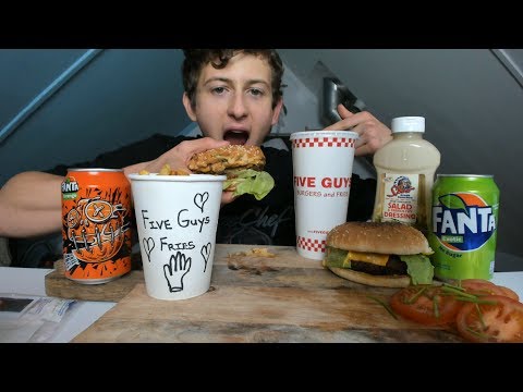 ASMR EATING FIVE GUYS🖐*Eating Sounds*| lovely ASMR s