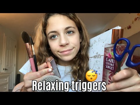 ASMR triggers to relax you! Mic brushing, lipgloss, tapping, and much more!