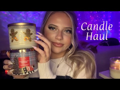 Asmr Christmas Candle Haul | Tapping & Scratching 🎅🏼🎄