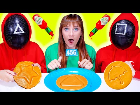 ASMR TRYING THE SQUID GAME || Honeycomb Candy Challenge! Best Challenges by LiLiBu