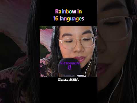 ASMR RAINBOW IN DIFFERENT LANGUAGES (Whispering) #Shorts