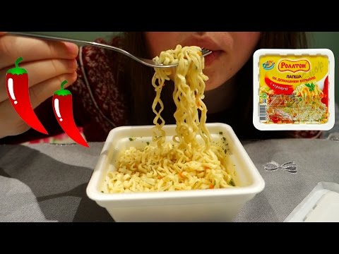 Spicy Noodles Rolton ASMR Eating Sounds