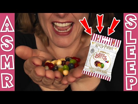 ASMR Bertie Botts jelly beans eating [chewy mouth sounds, breathing, whispering]