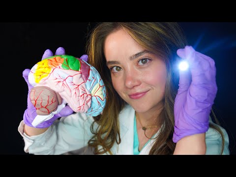 ASMR NURSE & DOCTOR Roleplay Exam! Concussion Testing, Typing, Gloves, Light