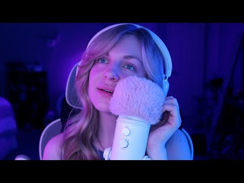 Extremely Up-Close Whispers and Fluffy Mic Scratching ASMR 😴💙