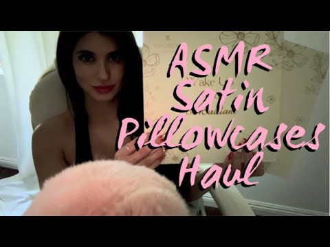 ASMR Satin Pillowcases Haul & Show and Tell 🎀🛌😌💙💕