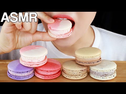 ASMR Macarons Fatcarons 마카롱 뚱카롱 먹방 Mukbang Satisfying Eating Sounds