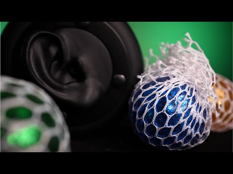 ASMR [AUDIO] 💗 1H STRESS/MESH BALLS EAR MASSAGE 👂💆 PERFECT BACKGROUND FOR SLEEP 💤 /STUDY 📚 /WORK ✍️