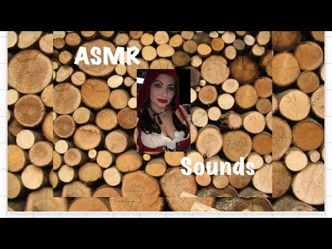 ASMR wood chopping sounds (satisfying) with moving picture of logs. Relaxation, very soothing!