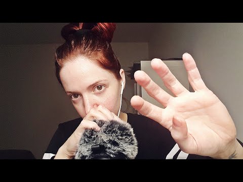 Relax to my pure hand sounds and movements with fluffy mic cover scratching and whispering - ASMR