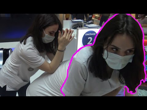 Amazing massage from pelin  & female chair back, elbow, arm, palm, neck, ear massage & asmr exercise