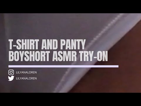 New t-shirt + white cotton panty boyshort underwear for girls ASMR