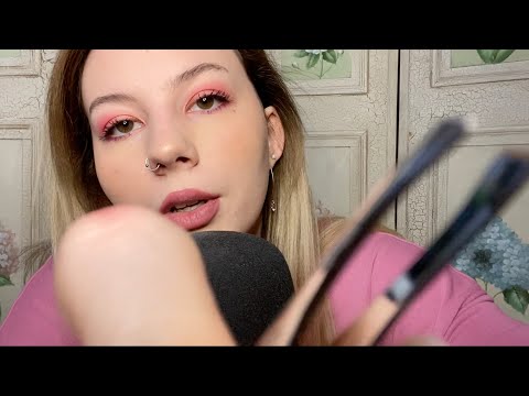 ASMR Quickly Doing Your Eyebrows (plucking, waxing and spoolie)