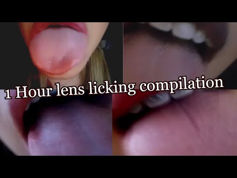 {ASMR} 1 hour lens licking compilation