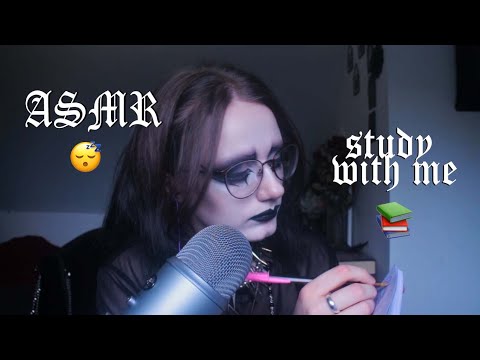 ASMR Study With Me 📚 Boring You To Sleep With Philosophy 😴 Roleplay with Writing, Page Turning 🖤