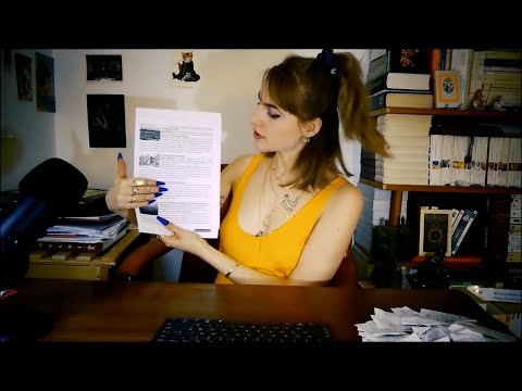 [ASMR] Paper Tracing Scratching Ripping ⁓ Long Nails ⁓ Typing Sounds ⁓ Chewing Gum (No Talking)