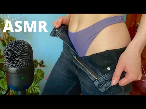 ASMR Jeans Scratching & Zipper | Skin Scratching, Fabric Sounds & Tapping