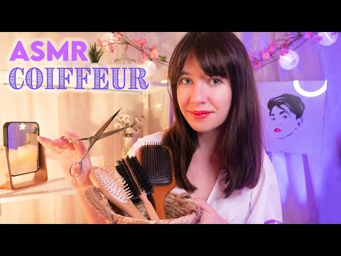 ASMR FR | Roleplay coiffeur ✂️ Coiffage et coupe