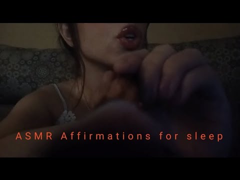ASMR - Brushing your face +Self confidence Affirmations for sleep