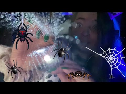 ASMR| 1 Hour Spider Web (Plucking, inaudible whispering, mouth sounds, visuals)