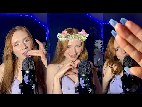 ASMR live💆a lot of Mouth sounds😍 spit painting, lipgloss, plucking...hair & water asmr 😴