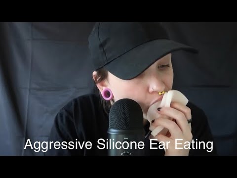 Patreon Teaser- ASMR Aggressive Silicone Ear Eating