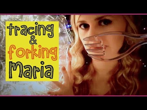 Maria gets FORKED! and face traced-tinglesss