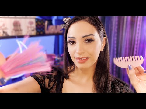 ASMR Wooden Makeup + Hair Roleplay | Your Face is Wooden