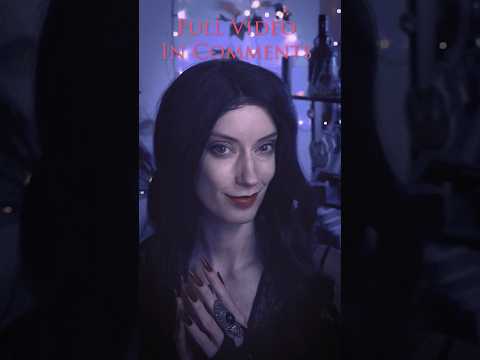 ASMR Morticia Addams Picks Your Outfit 🌹🖤 (Tapping, Personal Attention) #asmr #shorts #shortvideo