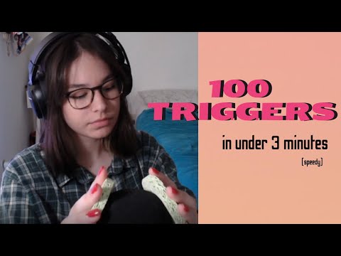 ASMR - 100 triggers in 2 minutes / fast and tingly!