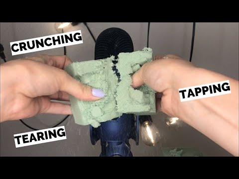 ASMR | Tapping/Crunching/Tearing Foam (no talking)