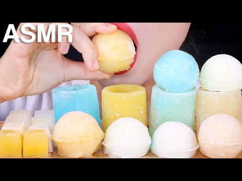 ASMR Crunchy ICE Frozen Milk 얼음 먹방 Eating Sounds Mukbang