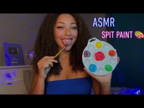 ASMR Spit Painting You With EDIBLE PAINT 🎨👩‍🎨(SATISFYING Mouth Sounds)