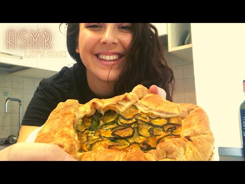 🥧ASMR🥧 Savoury Zucchini Cake - Cooking Sounds - Soft Spoken Voice Over - Ita Accent