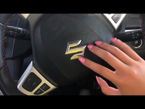 ASMR fast tapping & scratching in my car