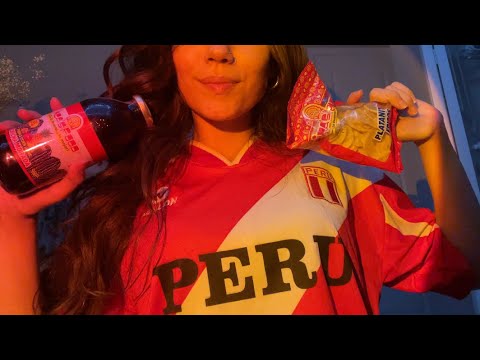 Asmr in Spanish - unboxing Peruvian snacks ~ crinkles, hand movements, tapping, whispering