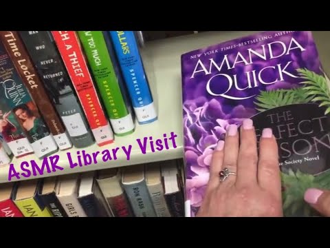 ASMR Library visit/Hardcover book page turning & dust jacket crinkles. (No talking)