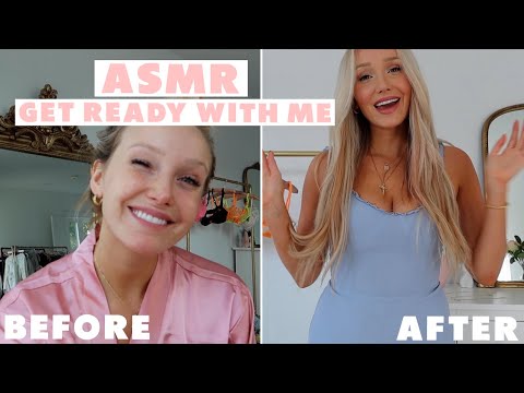 ASMR Get Ready With Me! (tapping, hair brushing, lotion, lid sounds...)// GwenGwiz