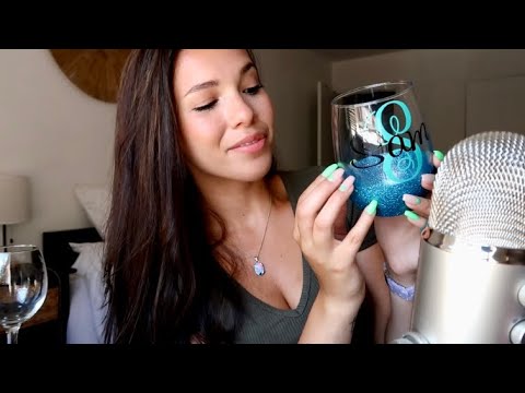 ASMR - Soft Glass Tapping & Whispering ✨ My Glass Collection🍷